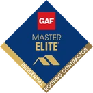 GAF Master Elite Residential Roofing Contractor badge